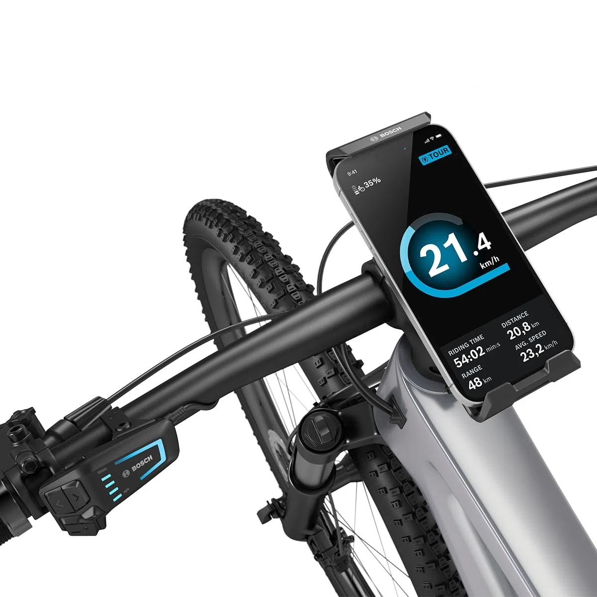 Bosch SmartphoneGrip vertikal Smartes System (BSP3300) Lenkerhalterung schwarz | Lenkerhalterung schwarz