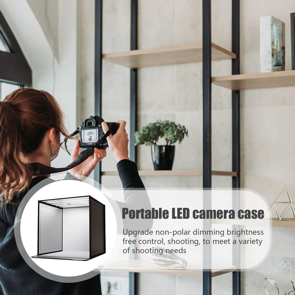 Produkt-Fotokabinen-Lichtbox, Studio-Fotobox | Beleuchtung, Klappbar, Dimmbar, Bildhintergrundkabine - 44 X cm Große Fotografie-Requisite Für Professionelle Oder Amateurfotografen