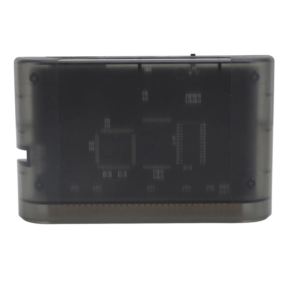3000-in-1-Spielkarte mit 8 GB Speicherkarte, Transparente Kassette für Mega Drive V1, MegaKey-Unterstützung, Spielzubehör (Transparentes Schwarz)