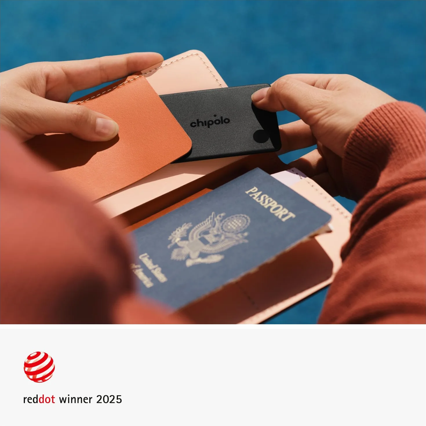 Chipolo Card - Wiederaufladbare Wallet-Tracker-Karte mit Bluetooth, kompatibel mit Apple Wo ist? oder Google Mein Gerät Finden, Ruf Dein Handy an & Außer-Reichweite-Warnungen