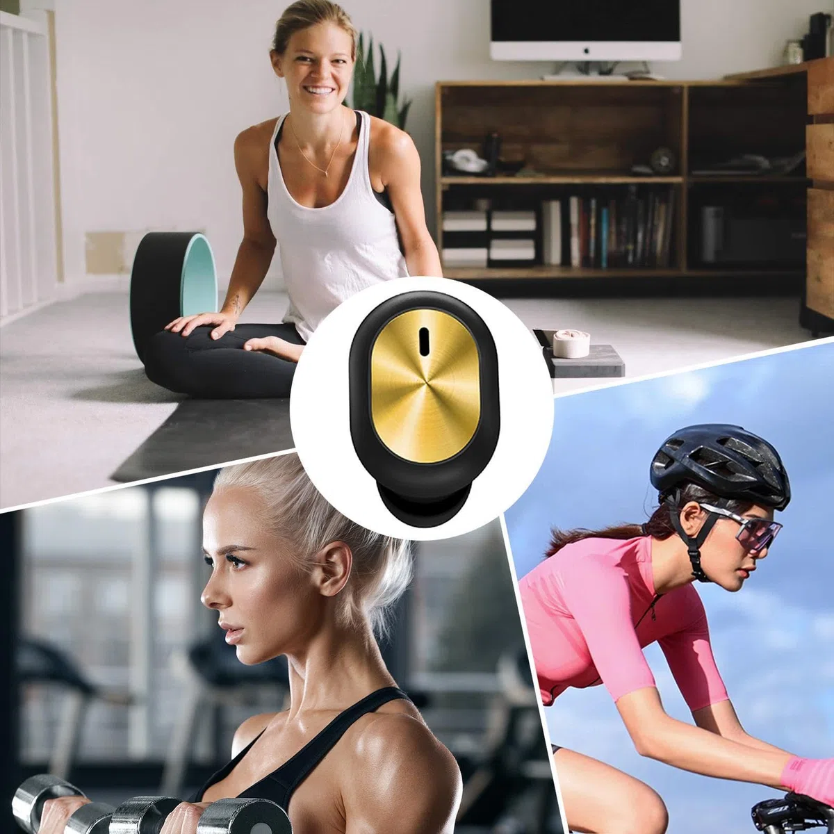 Kompakte Ohrhörer – Hi-Fi-Sound, leichte Kopfhörer mit klarem Audio, bequeme Passform, tragbares Headset für Fitnessstudio, Workout, , Reisen, Studium, Meetings, Anrufe, Radfahren