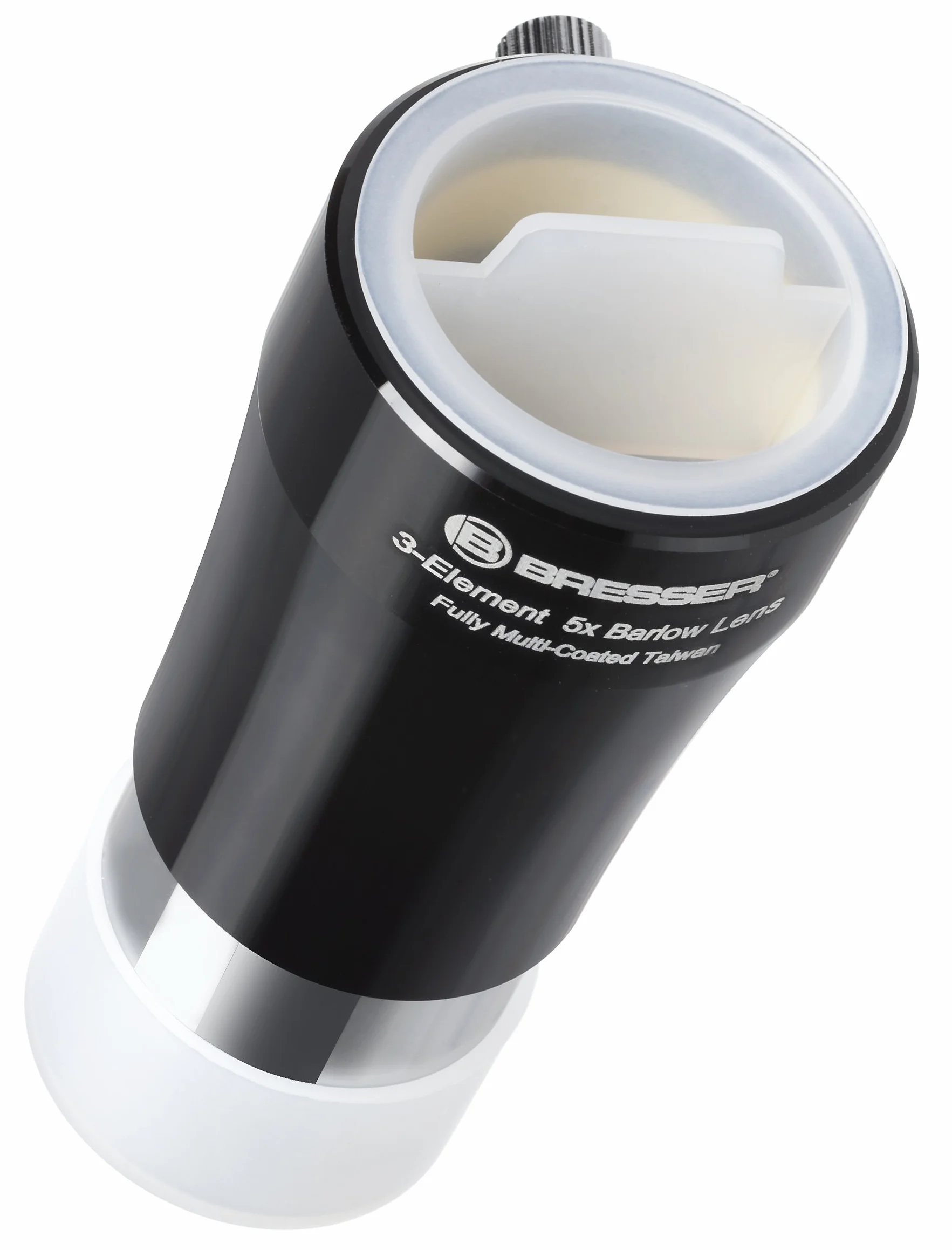 Bresser Teleskop Barlow Linse (5-fach (31,7mm 1.25 Zoll) zur Verfünffachung der Brennweite eines Teleskopes, mit vollvergüteter 3-linsiger Optik)