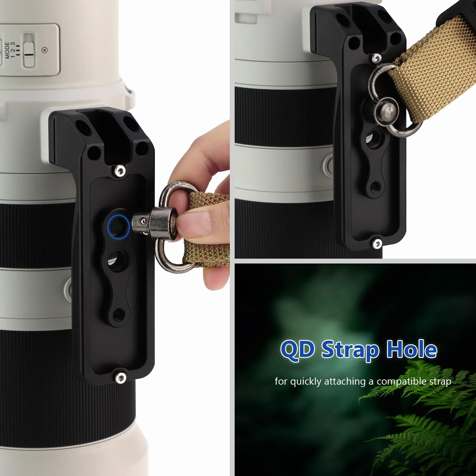 LEFTFOTO Ersatz-Objektivfuß für Sony FE 400-800 mm F6.3-8 G OSS (SEL400800G) Objektiv-Stativhalterungsringe Standfuß mit Arca-Platte