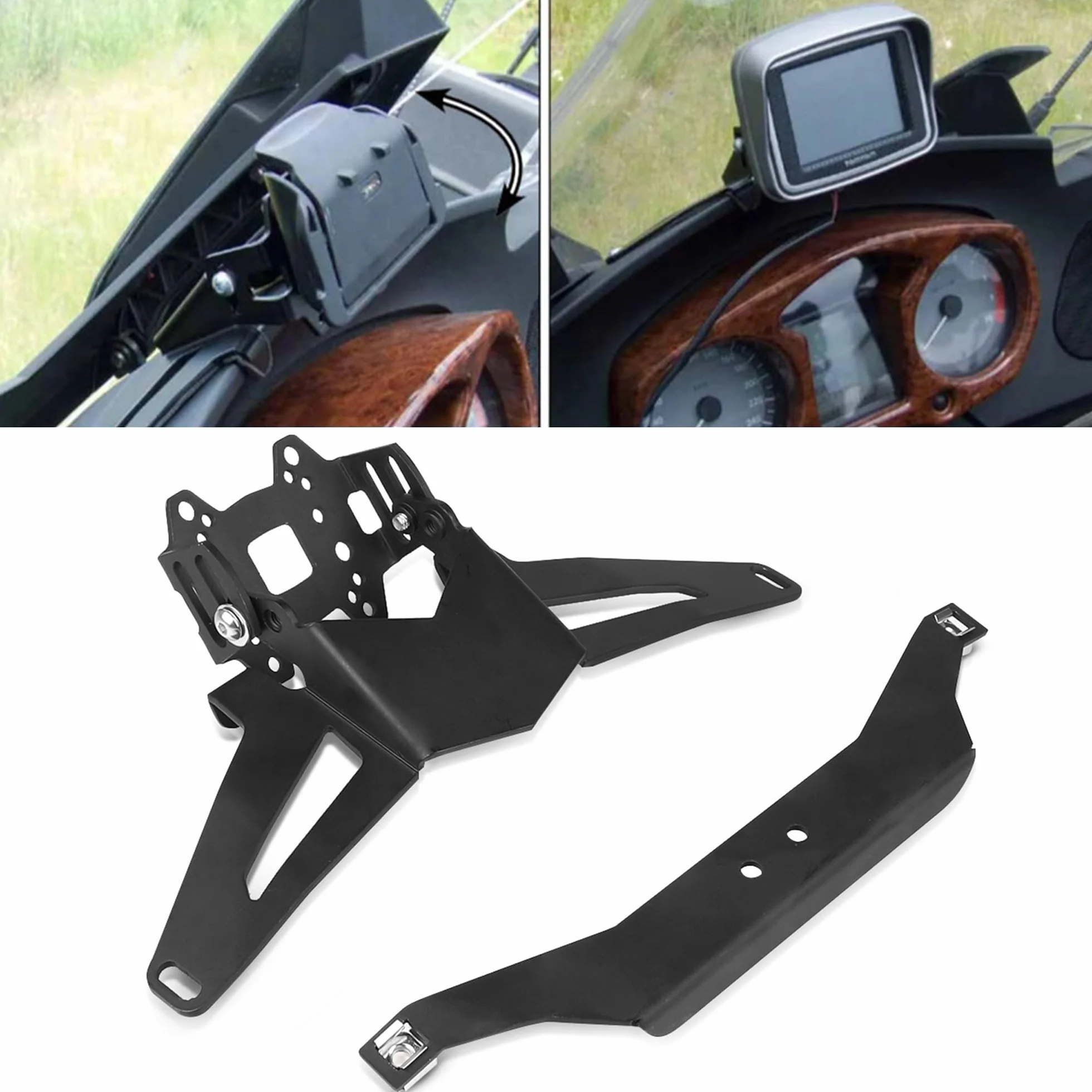 R1200RT Motorrad Navigationshalterung Halter Für Telefon Mobil GPS für R1200RT R 1200 RT 2005 2006 2007 2008 2009-Schwarz