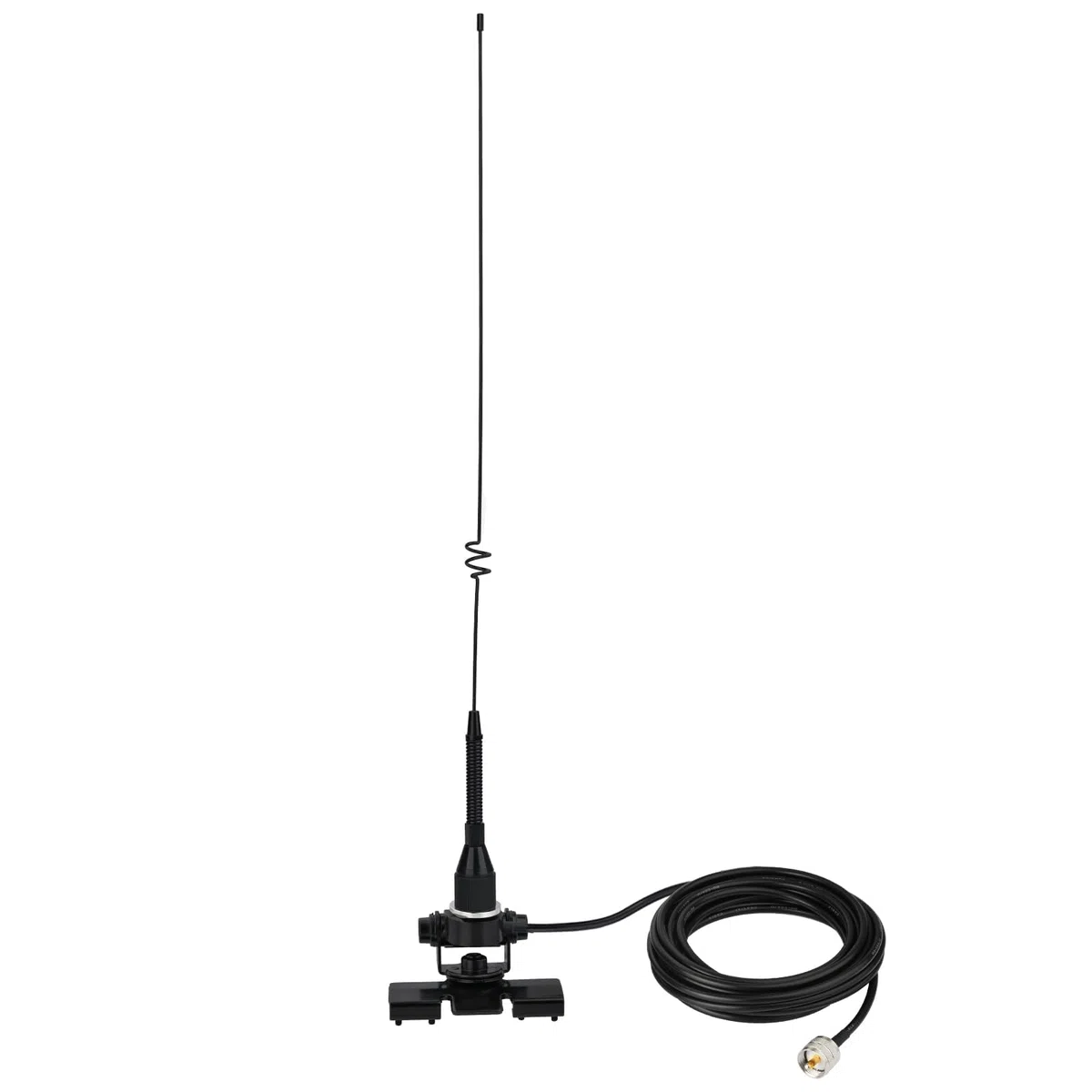 Bingfu Dualband VHF UHF Mobilfunkantenne 136–174MHz & 400–460MHz – 53cm Ham Antenne mit Halterung, PL259-Stecker und 5m Kabel für Zwei-Wege- und Amateurfunkgeräte