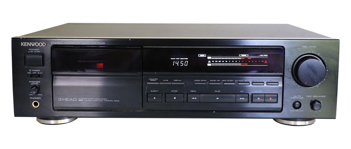 Kenwood KX-7030 3 Head Kassettendeck in schwarz