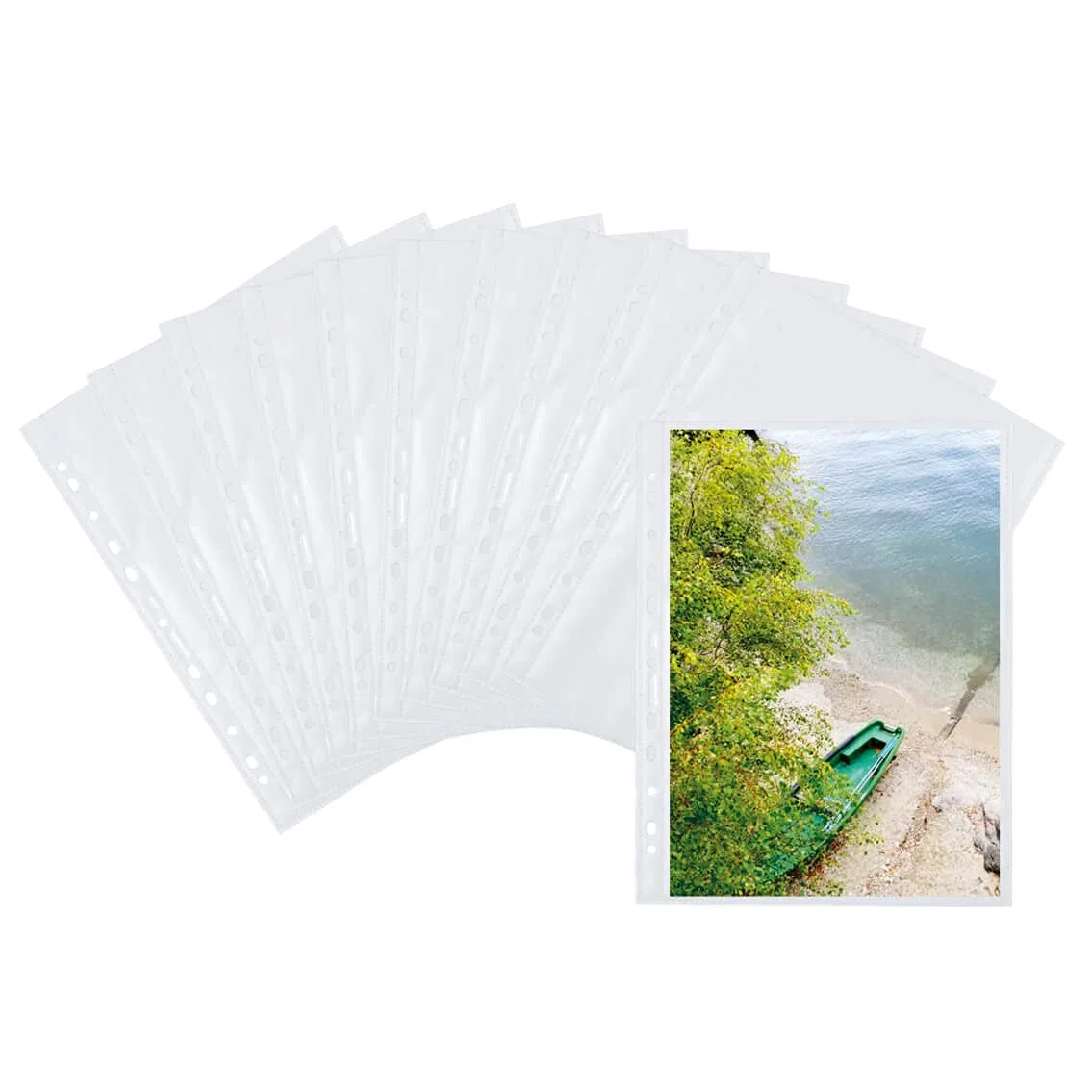 5x HERMA 7589 Fotohüllen Fotosichthüllen weiß 50 Blatt 20x30 cm