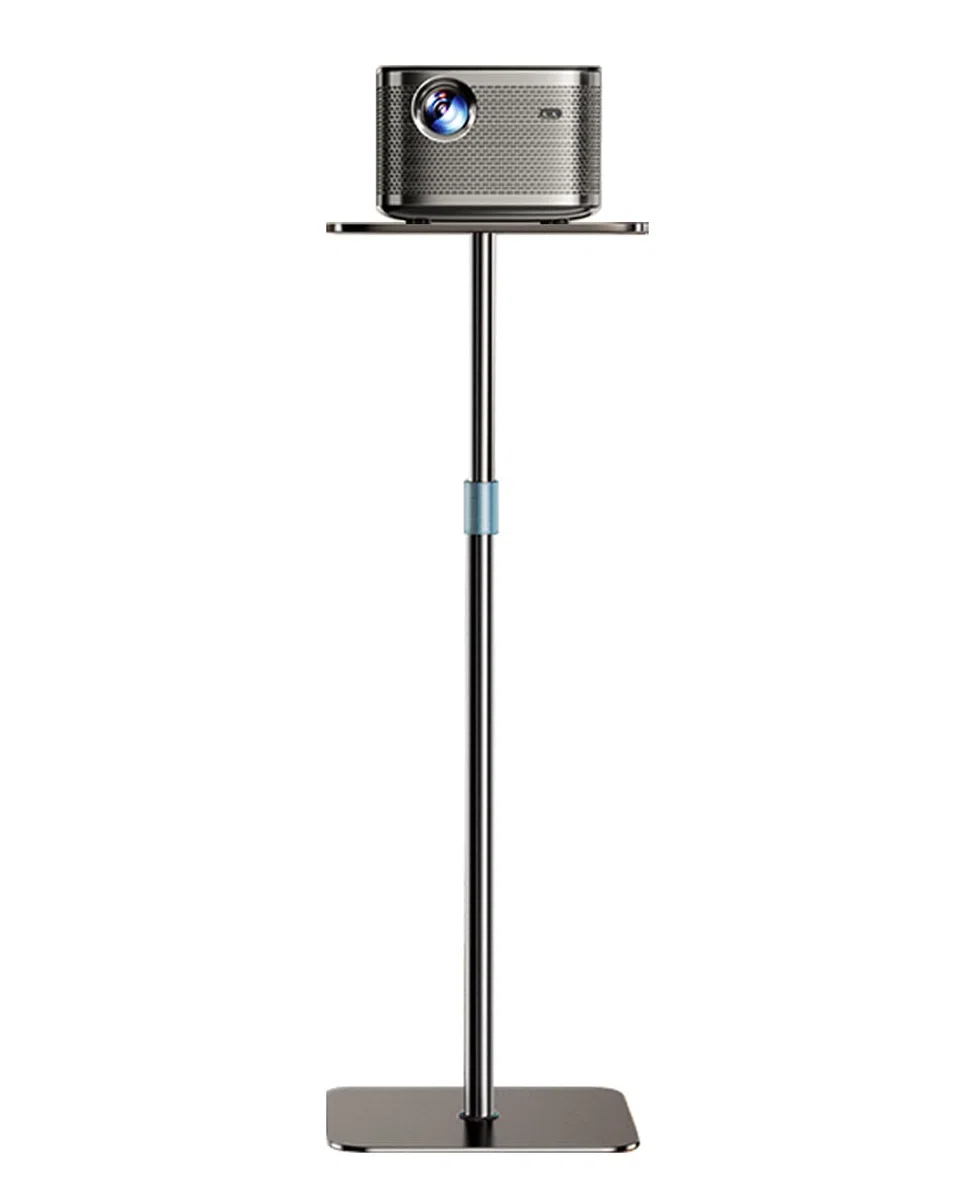 Beamer Ständer Projektor Halterung Höhenverstellbar 104–160 cm – Bodenständer mit Platte für Präsentationen, Heimkino, Studio, Büro – Traglast bis 6 kg