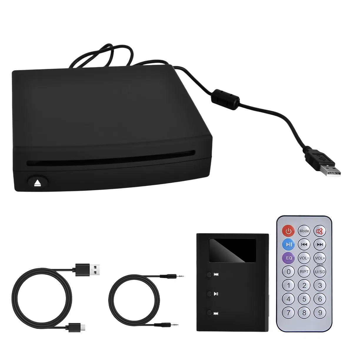 CD-Player für Auto, Computer, Fernseher, mit USB 2.0, tragbarer externer Universal-DVD-Player, Computer, externer Fernseher