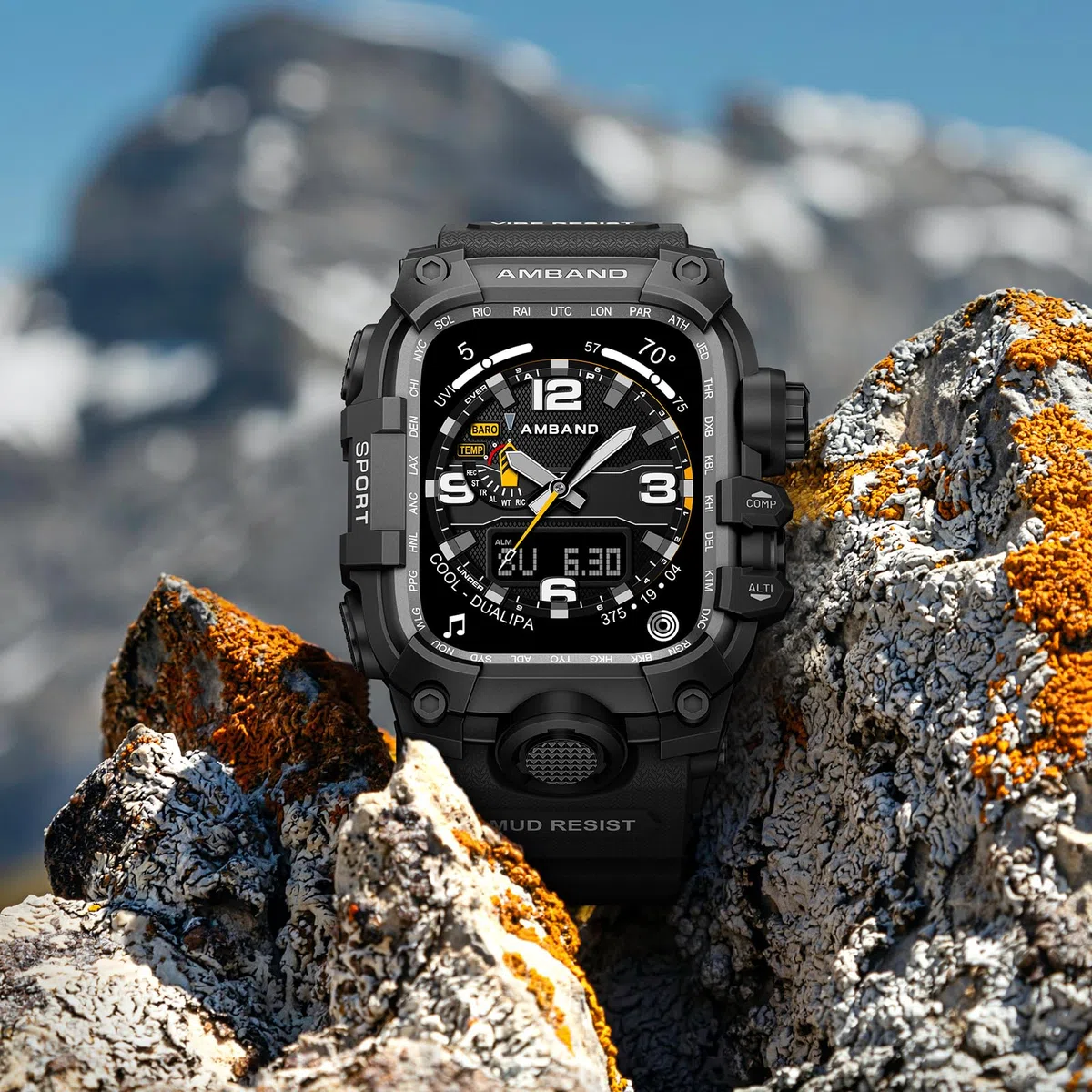 SAMBODHI wasserdichte Hülle und Armband, kompatibel mit Apple Watch Serie 10, 9, 8, 7, 6, bietet robusten Schutz für Modelle der 44 mm, 45 mm, 46 mm, 49 mm