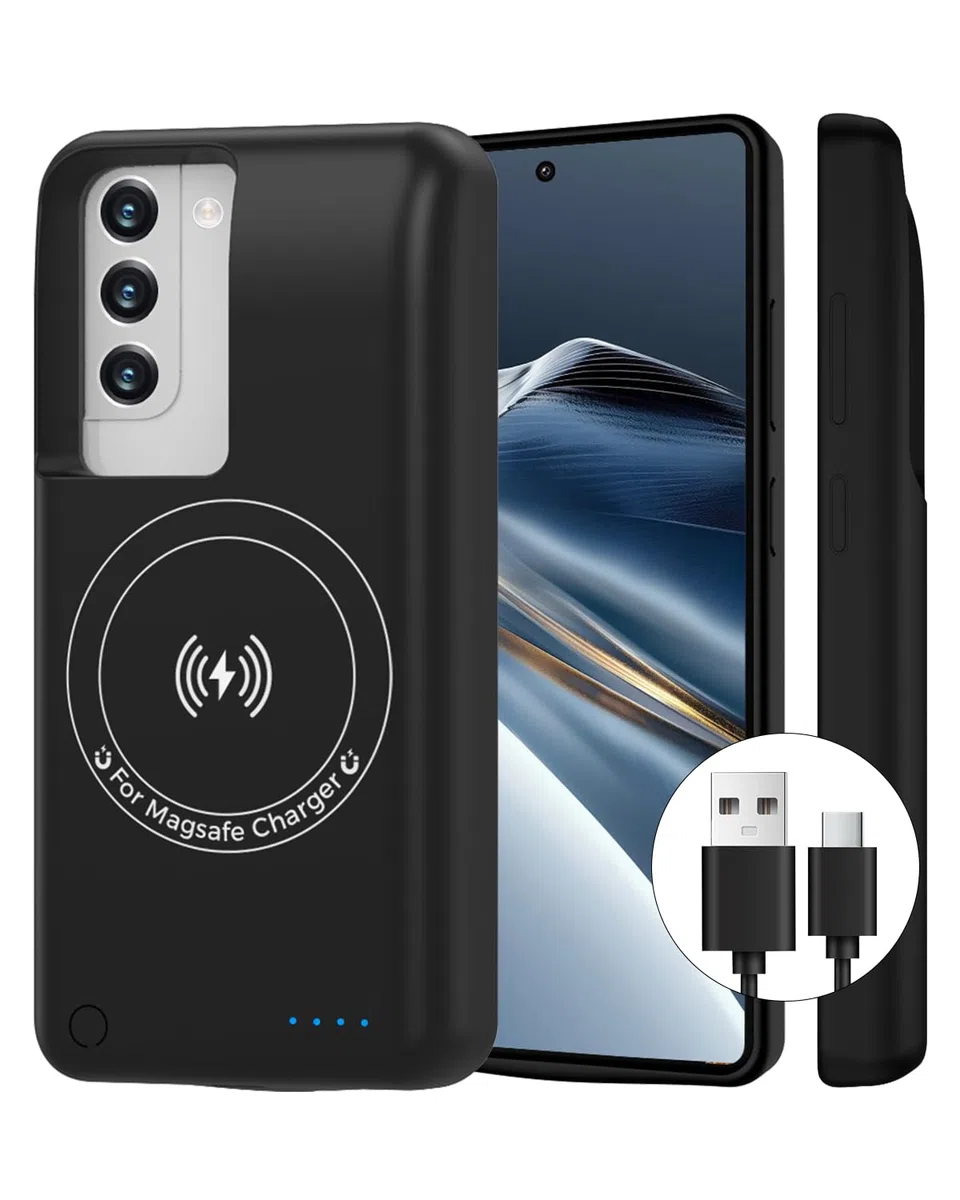 Akkuhülle für Samsung Galaxy S22 (15000mAh),GAN-Technologie Tragbares Ladegerät Ultradünn Erweiterter Akku Hülle Telefonladegerät,Powerbank Handyhülle mit Ladefunktion