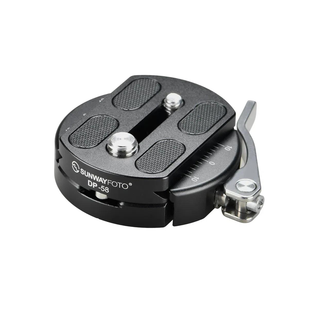 SUNWAYFOTO 58 mm Discal-Hebelklemme und Arca Swiss-Plattensatz, mit 1/4-20- und 3/8-16-Schrauben (DLC-58+DP-58)