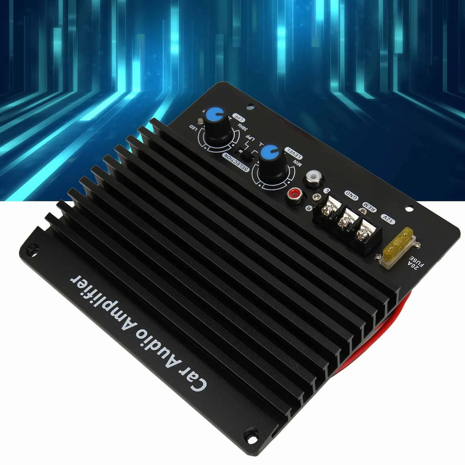 FK205 Auto-Leistungsverstärker, 1000 W Auto-Audio-Hochleistungsverstärker-Verstärkerplatine Leistungsstarke Bass-Subwoofer-Platine 12 V für 8-12-Zoll-Basslautsprecher