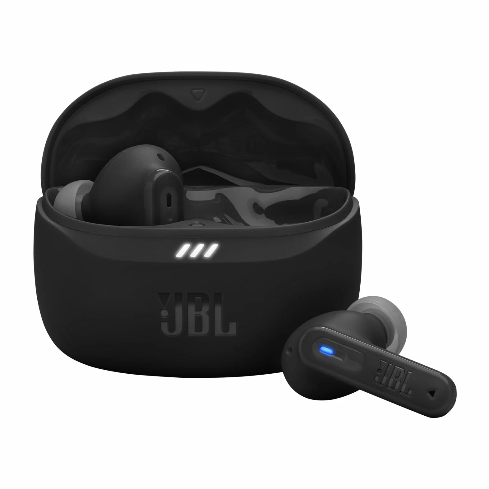 JBL Tune Beam 2 Kabellose Bluetooth-In-Ear-Kopfhörer mit Noise-Cancelling 48 h Wiedergabezeit IP54 wasser- und staubgeschützt Multipoint-Verbindung Schwarz
