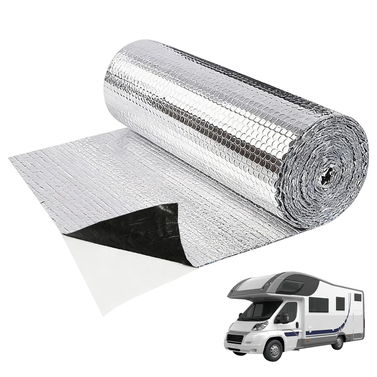 Selbstklebende Alubutyl Dämmmatte für Auto Schalldämmung – 40 cm x 5 Meter Anti-Dröhn Matte zur Geräusch- und Wärmedämmung in Fahrzeugen