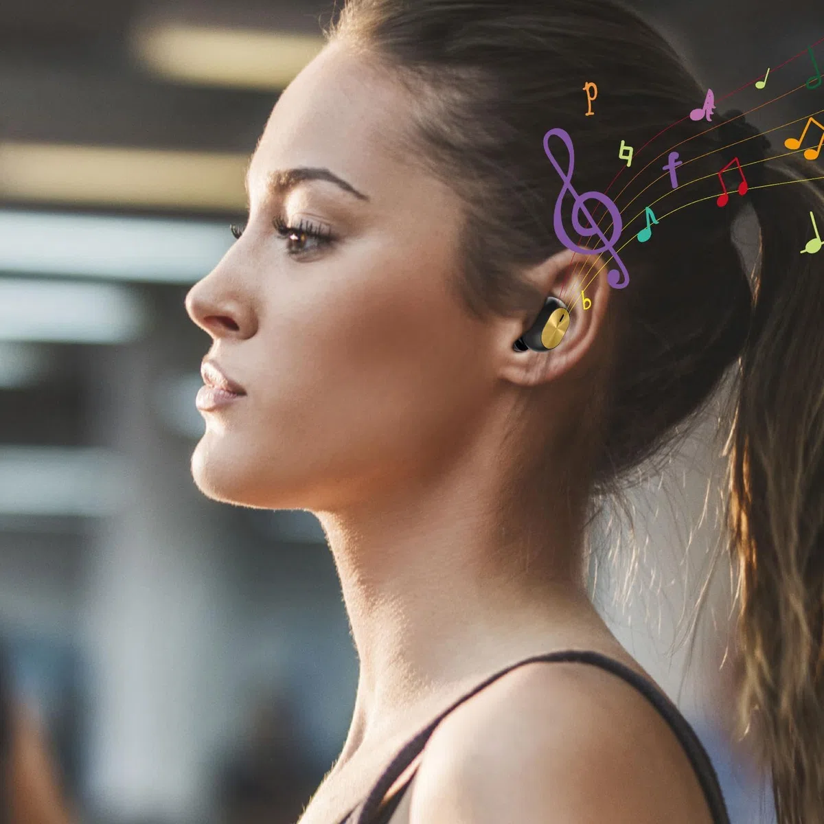 Kompakte Ohrhörer – Hi-Fi-Sound, leichte Kopfhörer mit klarem Audio, bequeme Passform, tragbares Headset für Fitnessstudio, Workout, , Reisen, Studium, Meetings, Anrufe, Radfahren