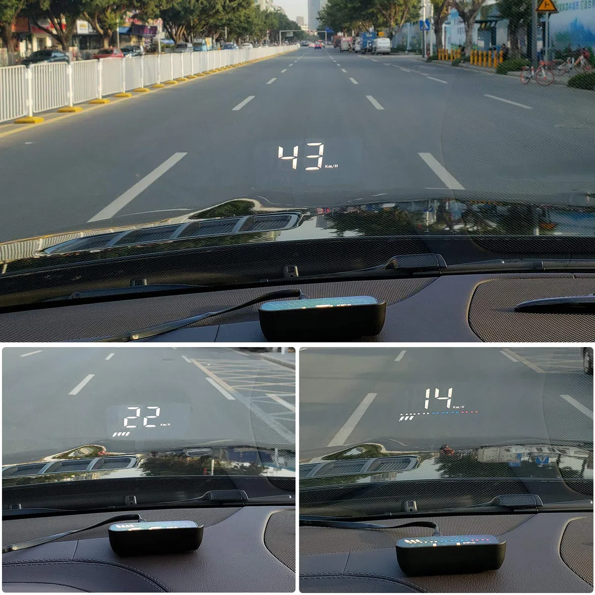 Head Up Display Auto HUD Anzeige OBD2 & HUD GPS Anzeige, iKiKin 3,5 Zoll Kopf-Display, Tachometer, Auto Tachometer, Motorgeschwindigkeit Sicherheitsalarm