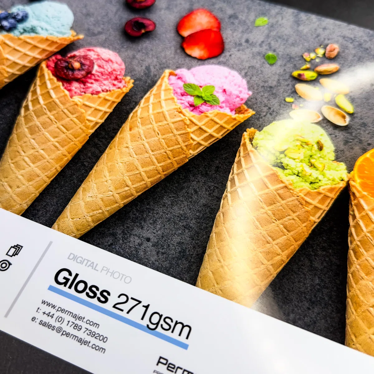 PermaJet 50822 Gloss Druckerpapier 271 g/m² A3 soforttrocknend mit Harz beschichtet 25 Blatt