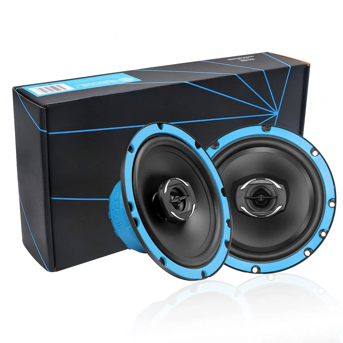 RECOIL RCX65 Echo 165mm (6,5 Zoll) 2 Wege Koaxial Lautsprecher Set Paarleistung 100 Watt RMS 200 Watt Maximal Auto Lautsprecher