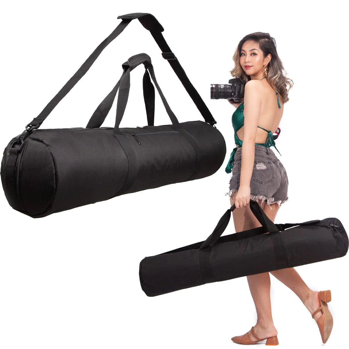 Pyxelstudio Stativtasche Verdickung Lampenstativ Tasche Wasserdicht Dicke Polster 100cm Schwarz