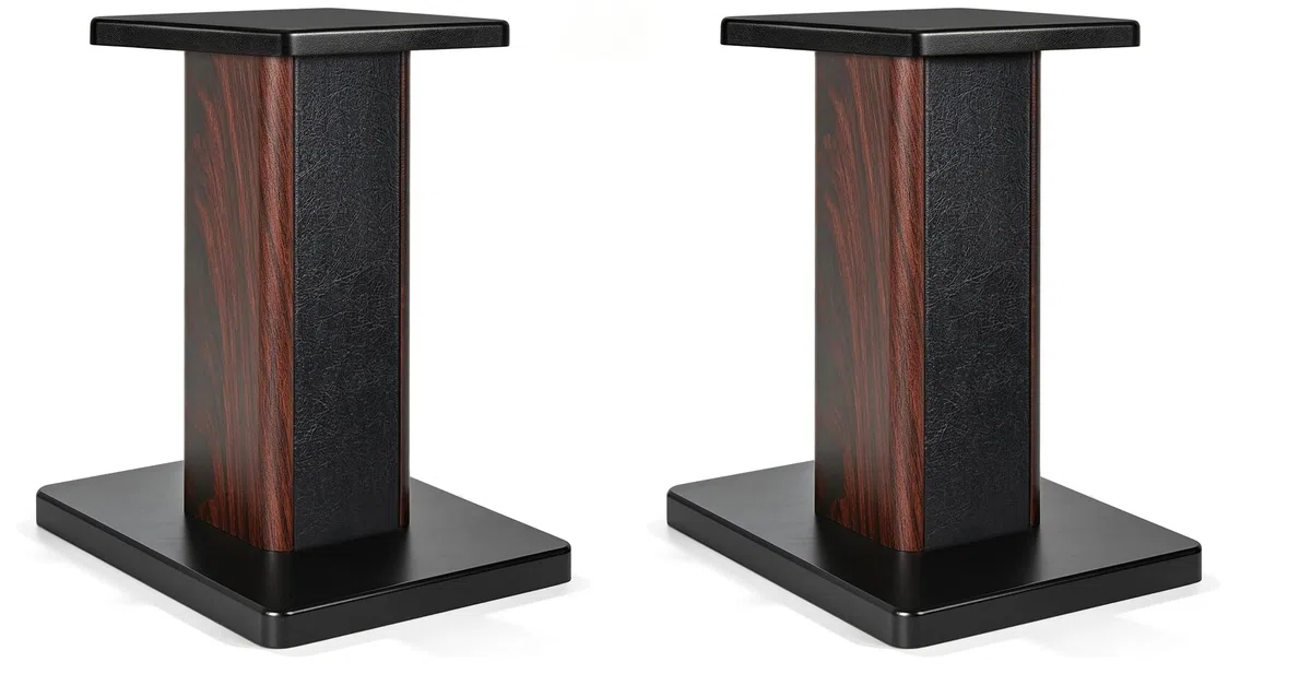 2er-Pack Holz-Lautsprecherständer mit Sand Füllbarer Design, Boxenständer Holz für Satelliten Regallautsprecher, Tragkraft bis zu 50 KG, Bodenlautsprecherständer (50CM)