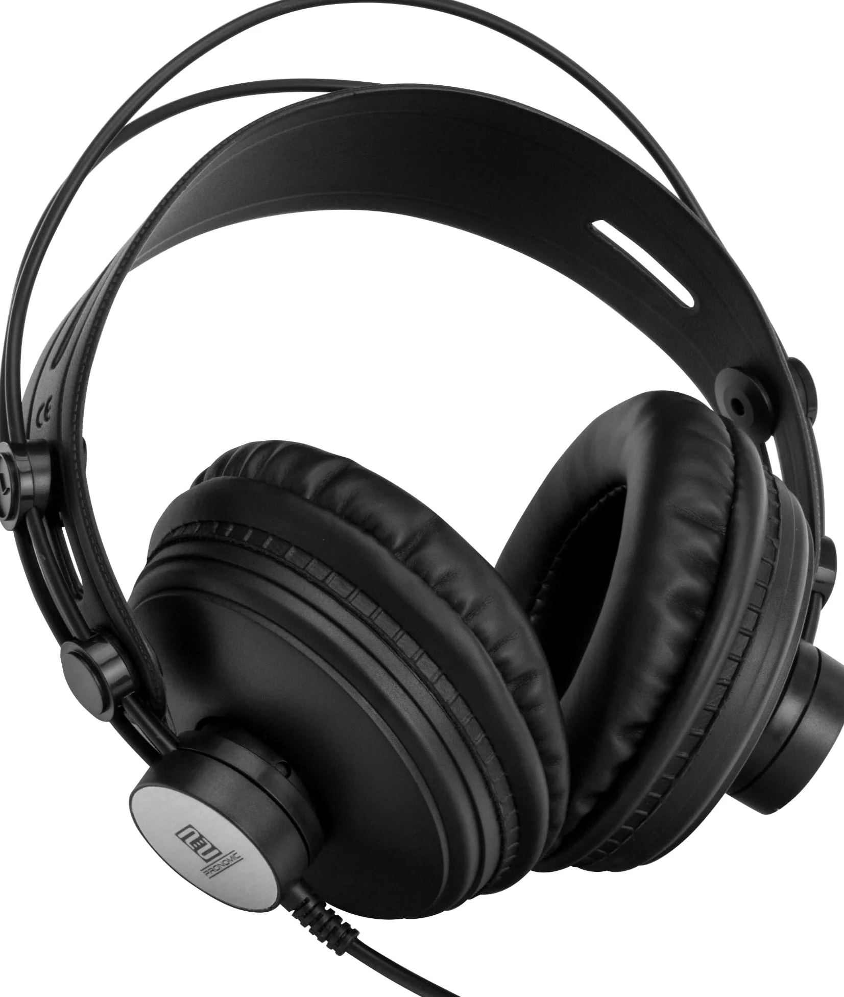 Pronomic KH-900 Comfort Kopfhörer (15-25000 Hz, 3 m Kabel, automatische Größenanpassung, weiche, sehr große, ohrumschließende Muscheln, vergoldeter Klinkenstecker, inkl. 6,3 mm Adapter) schwarz