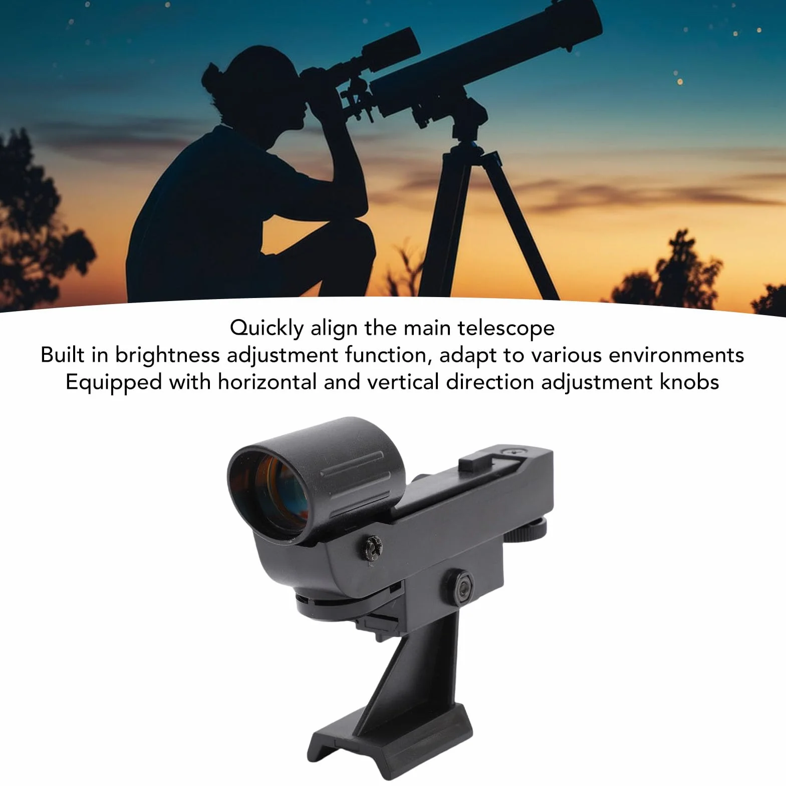 Bewinner Red Dot Finderscope, Astronomischer Teleskopsternzeiger Sucher Suchfinder -Finder Umfang, Kompatibel für 80EQ SE SLT Astronomische Teleskope