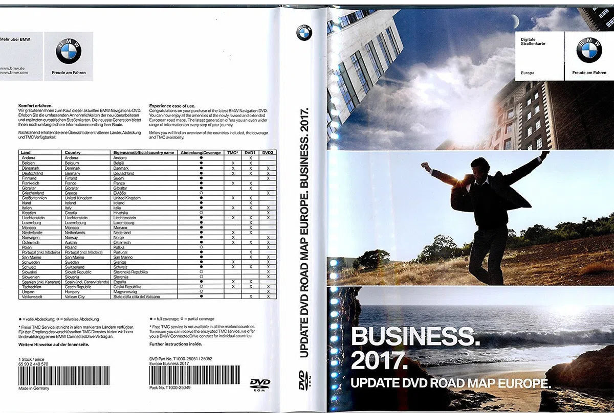BMW Navi DVD 2017 Europa Business Map 3er E90 E91 1er E81 E84 E60 E61 SA606 Teile Nr. 65902448570