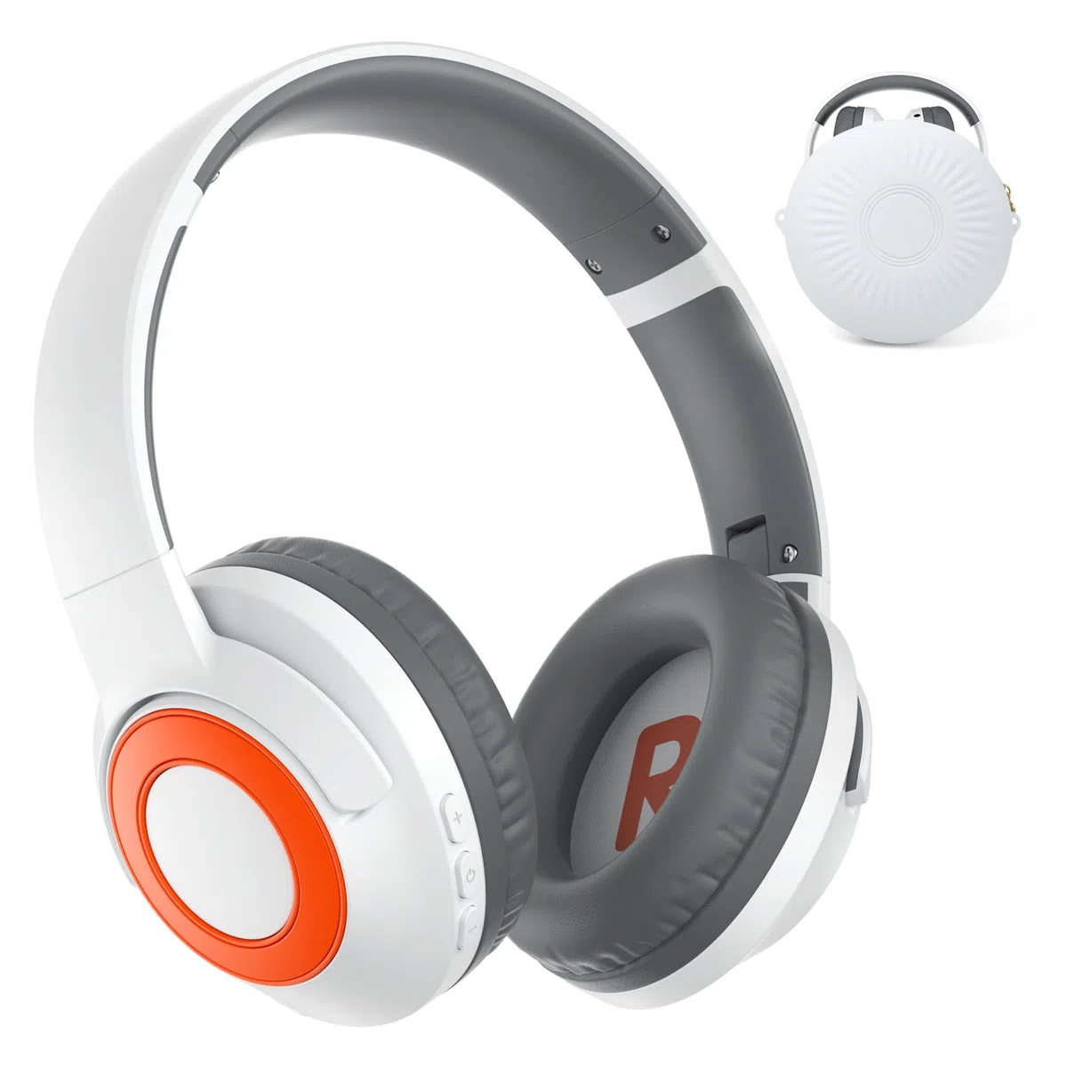 TONOSHARK Kopfhörer Kinder Bluetooth | Noise Cancelling Kopfhoerer Kinder | 60h Spielzeit, Leicht über Ohr Kinderkopfhörer Bluetooth Mit Mikrofon (Weiß) - Für Schule/Reisen | Inkl. Tragetasche (Weiß)