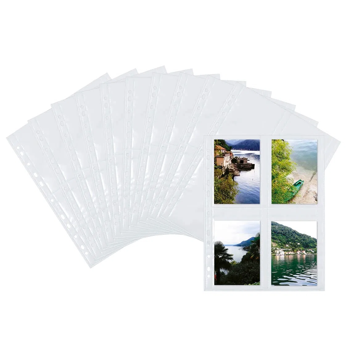 HERMA 7583 Fotohüllen Fotosichthüllen weiß 50 Blatt 9x13cm Hochformat