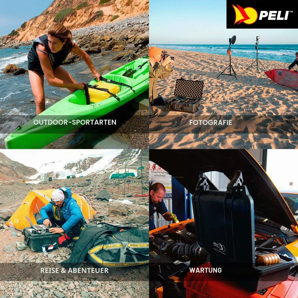 PELI Protector 1150 Schlagfester Schutzkoffer für Optische und Elektronische Instrumente, IP67 Wasserdicht, 3L Volumen, Ohne Schaum, Schwarz