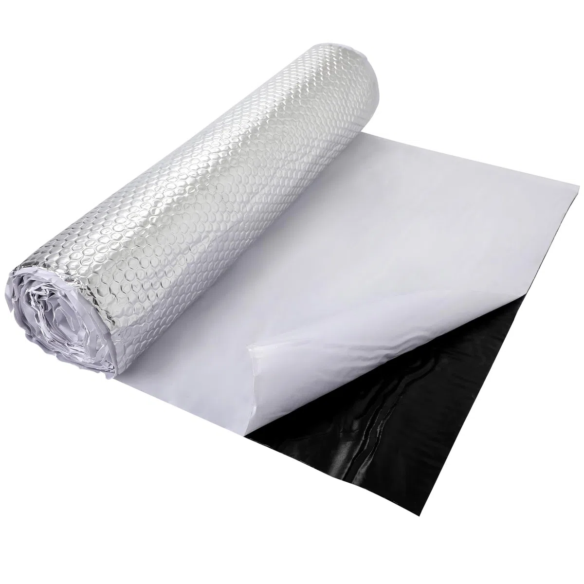 2mm 2qm Alubutyl 50x400 cm Anti Dröhn Dämmmatte selbstklebend Auto Dämmung - KFZ Lärmschutz, Schalldämmung und Schallschutz（1 Rolle）