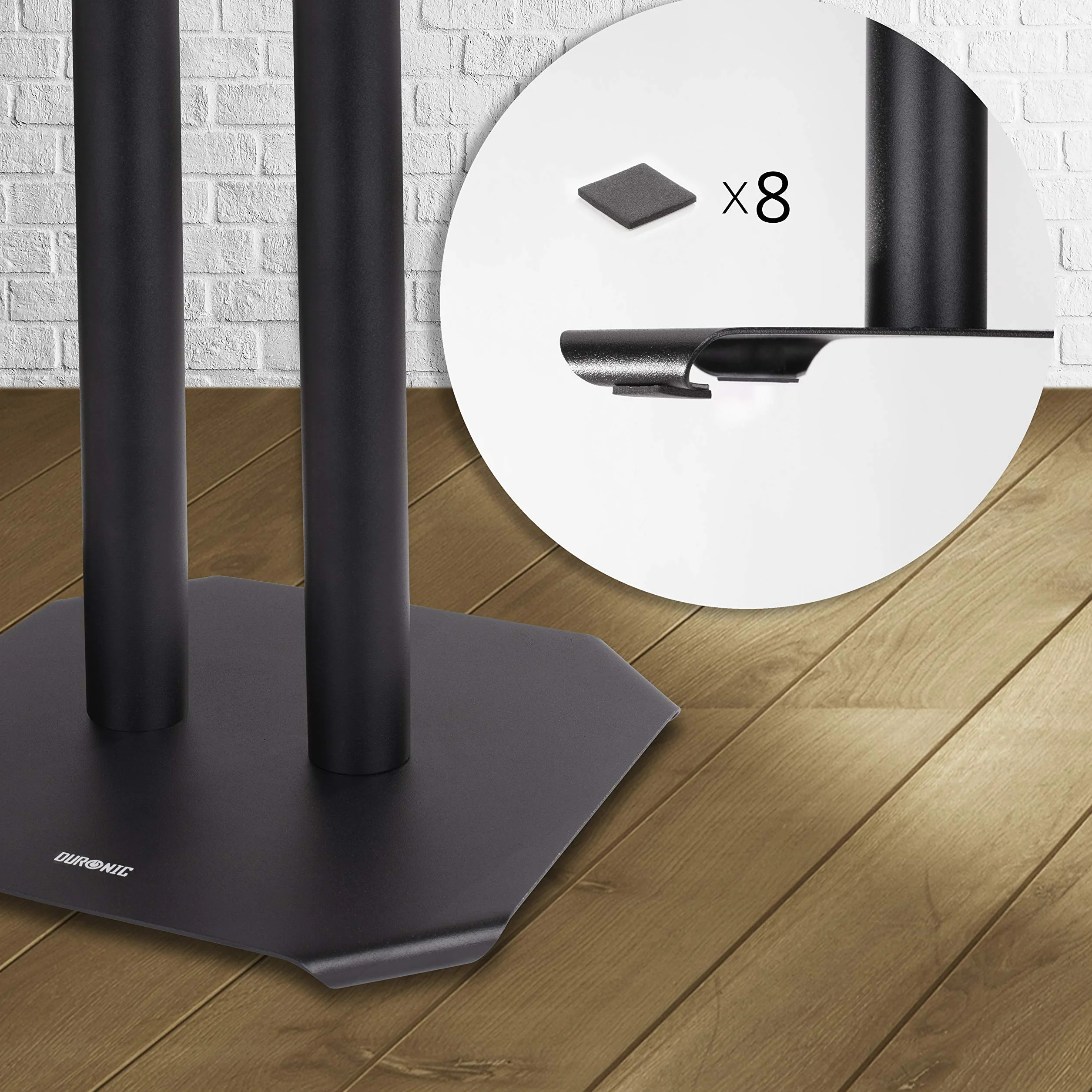 Duronic SPS1022-60 Universal Lautsprecherständer, Höhe 60cm, Heimkino Boxenständer für Surround Sound, 15kg Tragfähigkeit, für Satteliten Lautsprecher