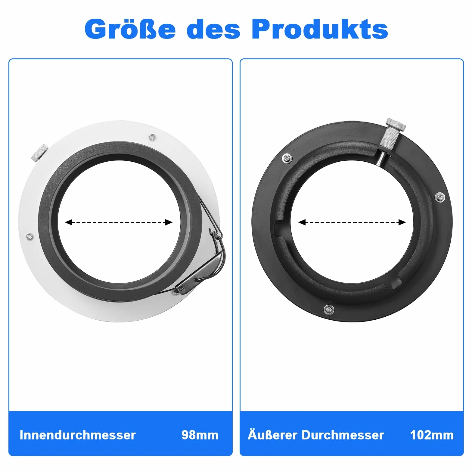 Soonpho SN-707 Bowens Mounts zu Profoto Adapterring-Konverter Adapterkonverter Legierung für Profoto Mount für Bowens Mount Dauerlicht Blitzlicht Softbox Fotolicht Monolight