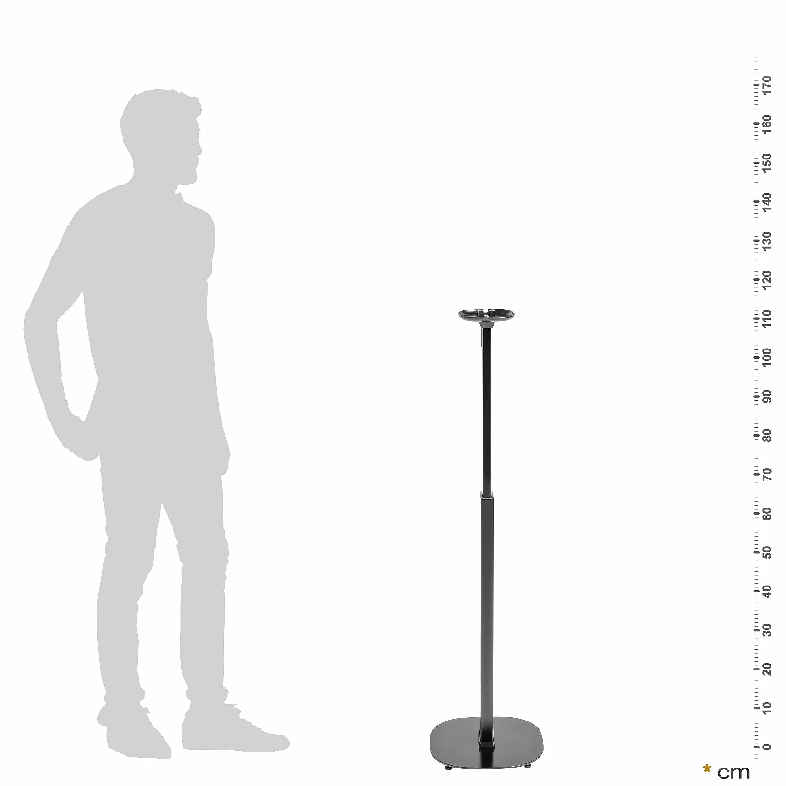 RICOO 1 x Lautsprecherständer Lautsprecher Ständer für SONOS ONE & SL LH073 Boxenständer höhenverstellbar Bodenständer Boxen Standfuß Stativ Speaker Stands mit Kabelführung
