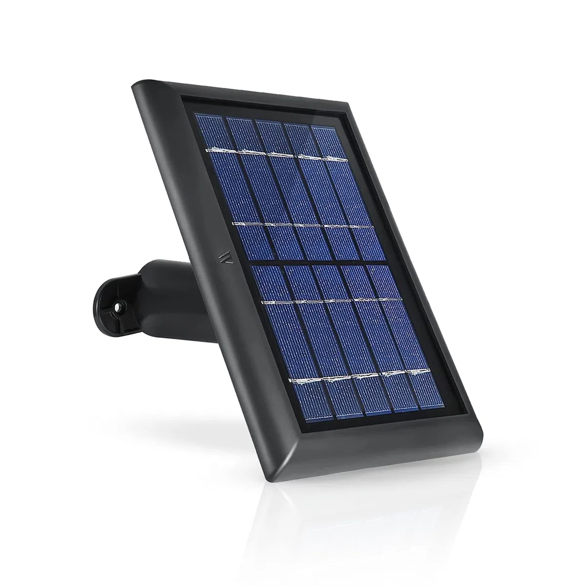Wasserstein Solarpanel kompatibel mit Ring Spotlight Cam Plus/Pro/Battery und Ring Stick Up Cam Akku – inklusive Hohlstecker mit USB-C-Adapter – 2 W 5 V Aufladung (1 Stück, schwarz)