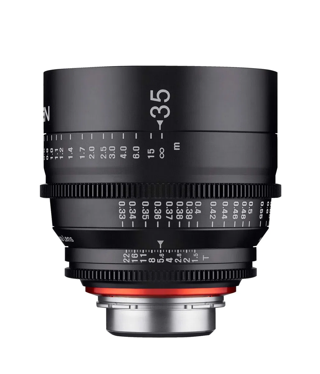 XEEN Cinema 35mm T1,5 Canon EF Vollformat Objektiv MF Cine Video Lens für hohe Auflösungen mit Follow Focus Zahnkränze