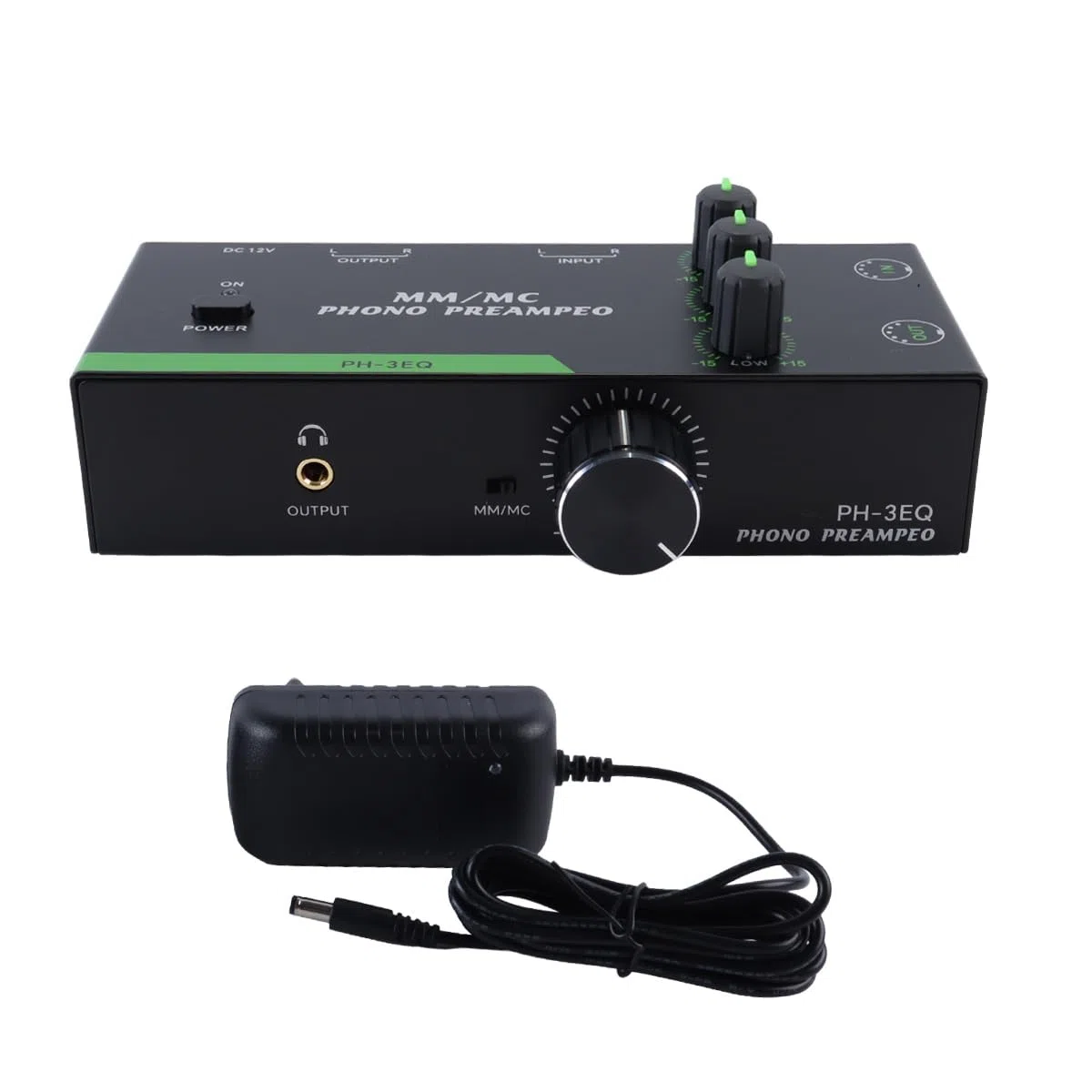 Riven MM MC Phono Vorverstärker 3 Band EQ Einstellbare Verstärkung 5 Pin XLR Eingang Ausgang Plattenspieler Verstärker
