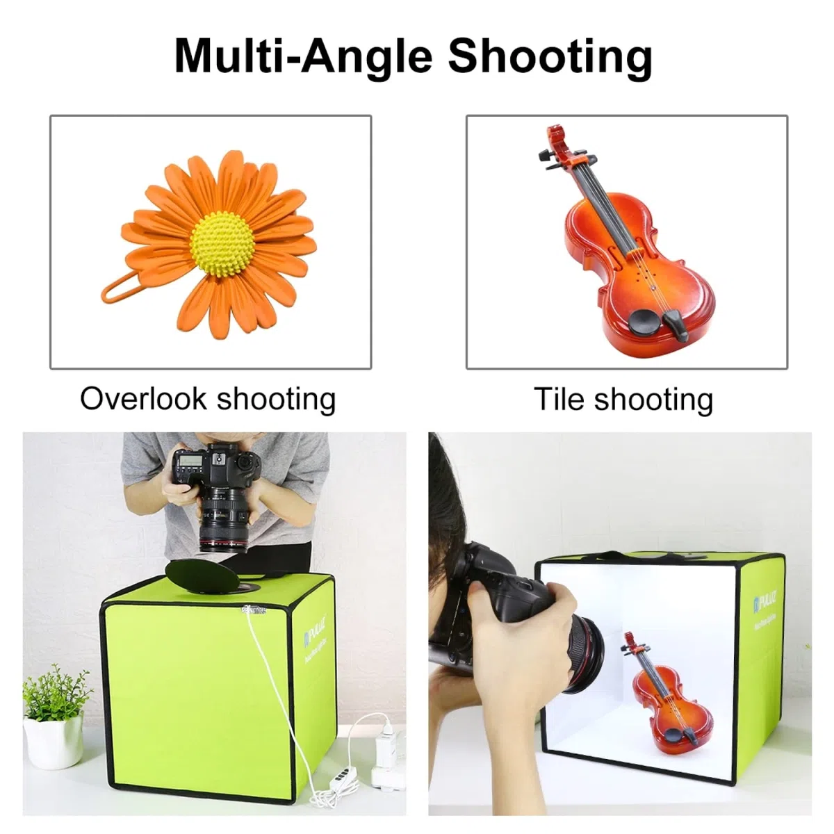 PULUZ 30cm fotobox zum fotografieren,Mini lightbox tragbares fotostudio Box Photo mit weichem lichttuch und 6 PVC-hintergründen