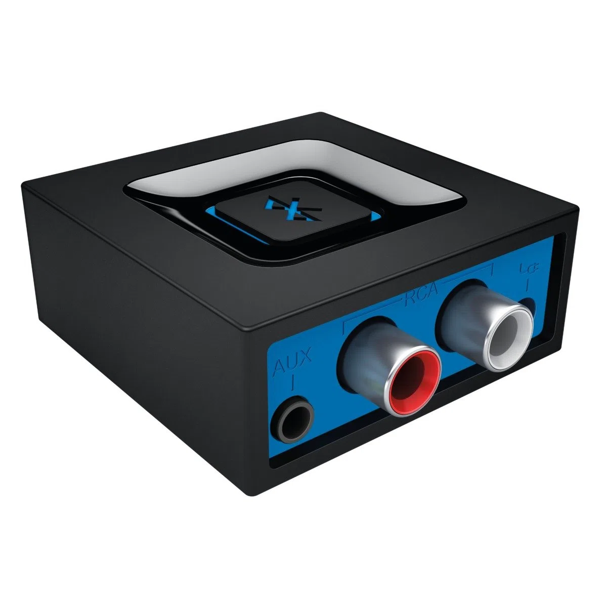 Logitech Kabelloser Bluetooth Audio-Empfänger, Multipoint Bluetooth, 3.5 mm & Cinch-Eingang, Pairing-Taste, 15 m Reichweite, UK Stecker, PC/Mac/Tablet/Handy/AV-Receiver/Stereoanlage - Schwarz