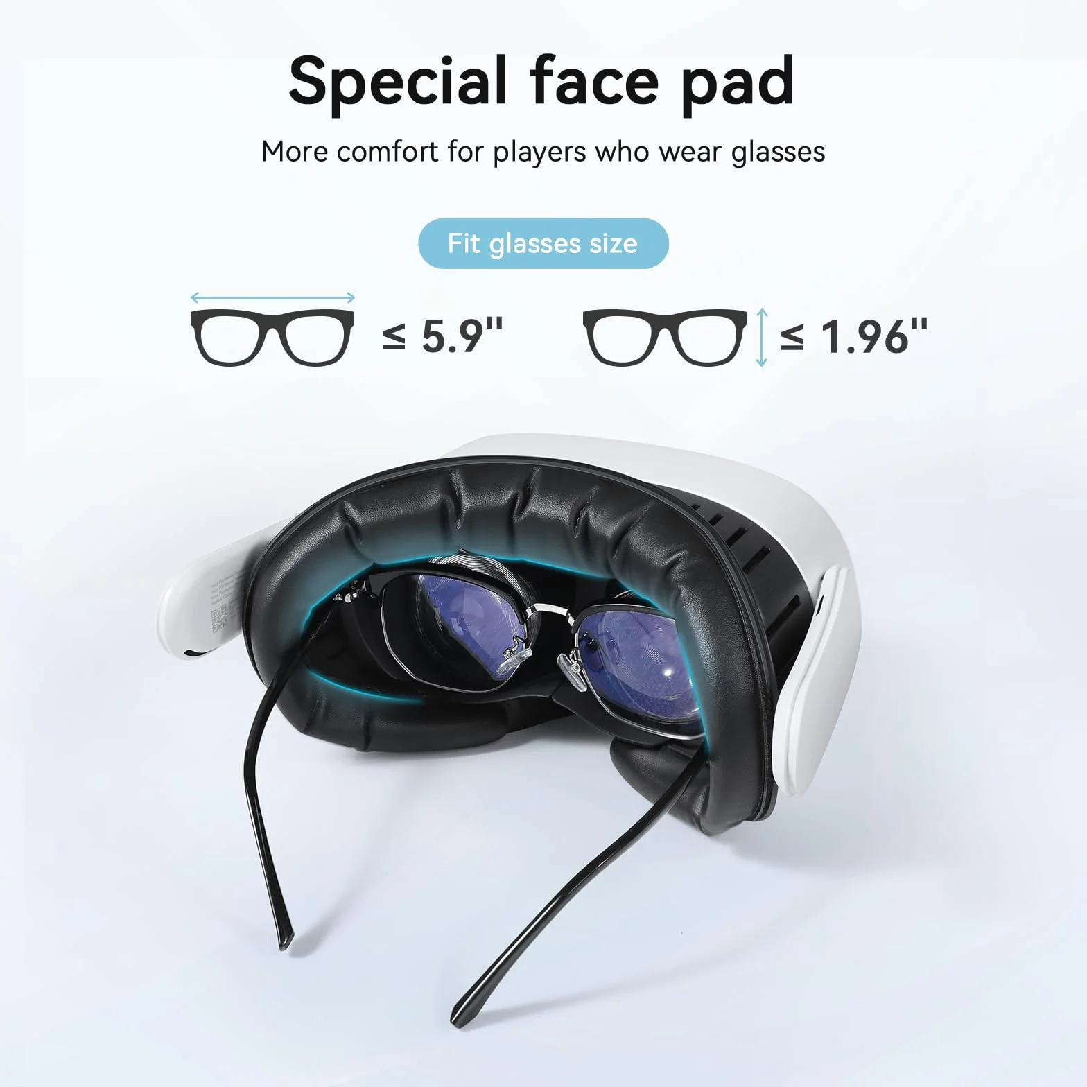 AMVR Verbessertes Komplettes Lüftungsdesign Comfort Face Pad Facial Interface Cover Kompatibel mit Meta/Oculus Quest 3S Zubehör,Patentierter Z-förmiger Maskenhalter,with PU/Ice Silk Cotton Cushion