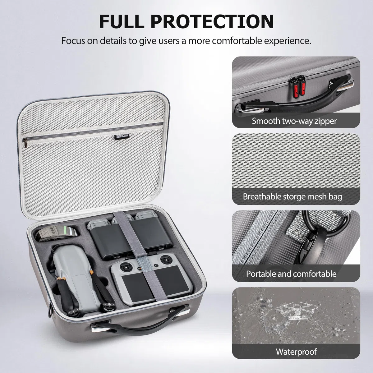 STARTRC Air 3S Koffer, tragbare Reisetasche, Tragetasche für DJI Air 3S Fly More Combo, RC2/RC/RC-N3/N2 Controller-Aufbewahrung für DJI Air 3S Zubehör, Akku Ladestation