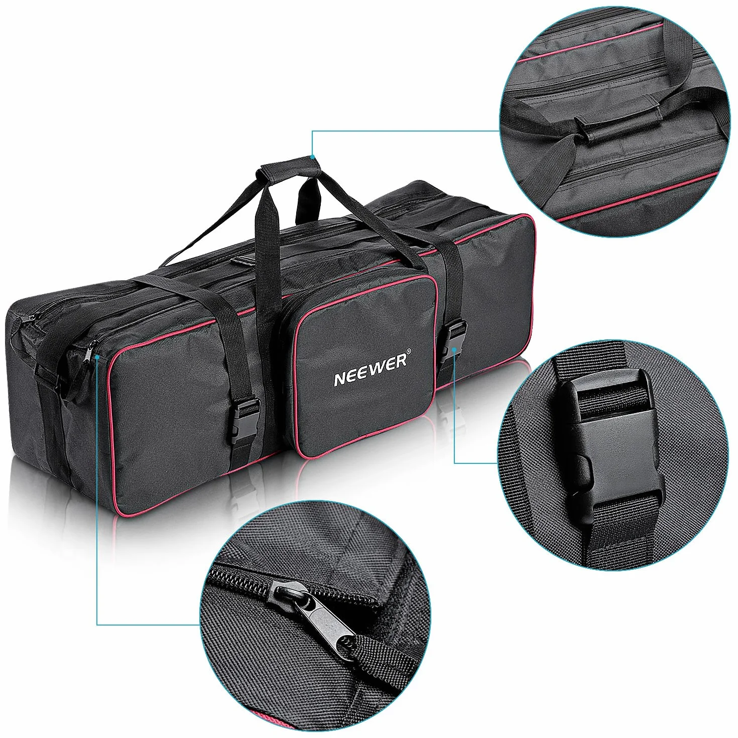 Neewer 77cmx25cmx25cm Heavy Duty Tragetasche mit Schultergurt für Studio Licht Ständer Stative, Kulissen, Reflektoren, Regenschirm, Softbox und Flash Strobe Beleuchtung Kit (CB-05)