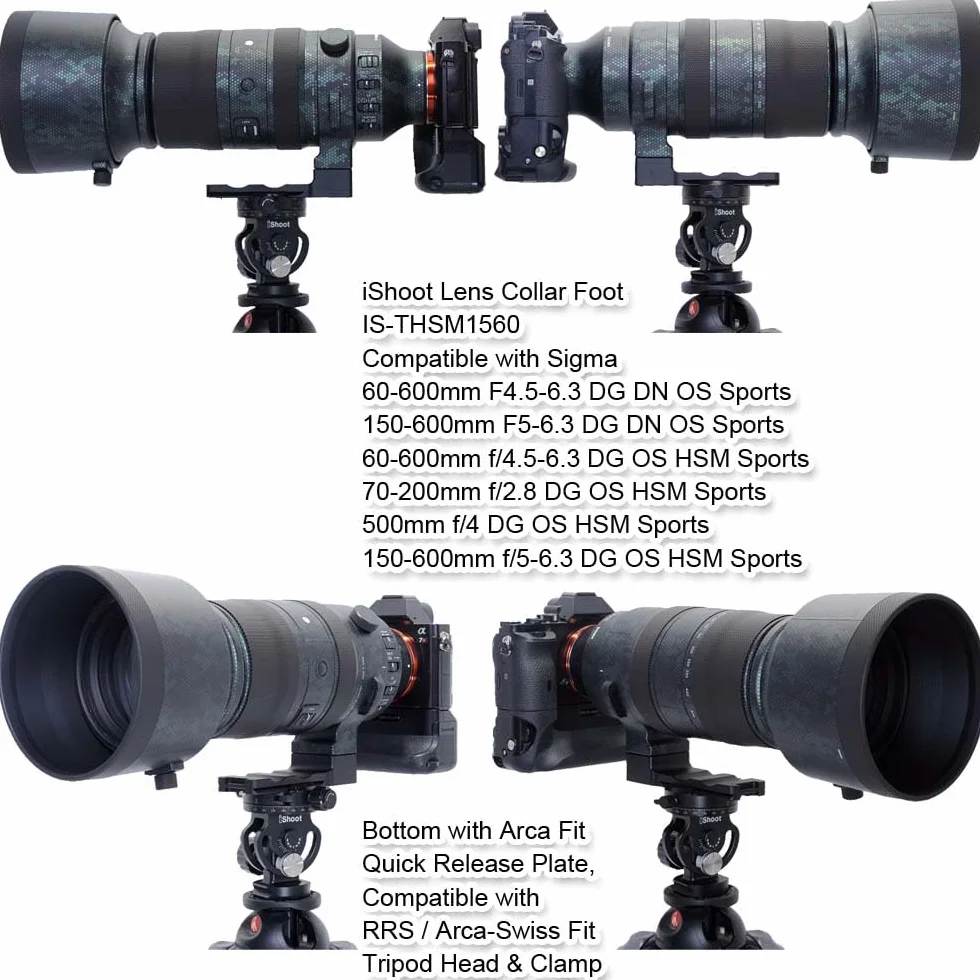 Objektivkragen-Ersatz-Fußstativ für Stativ, kompatibel mit Sigma 150–600 mm f/5–6.3 (DG DN OS Sports) (DG OS HSM Sports); 60–600 mm f/4.5–6.3 (DG DN OS Sports) (DG DG OS HSM Sport)