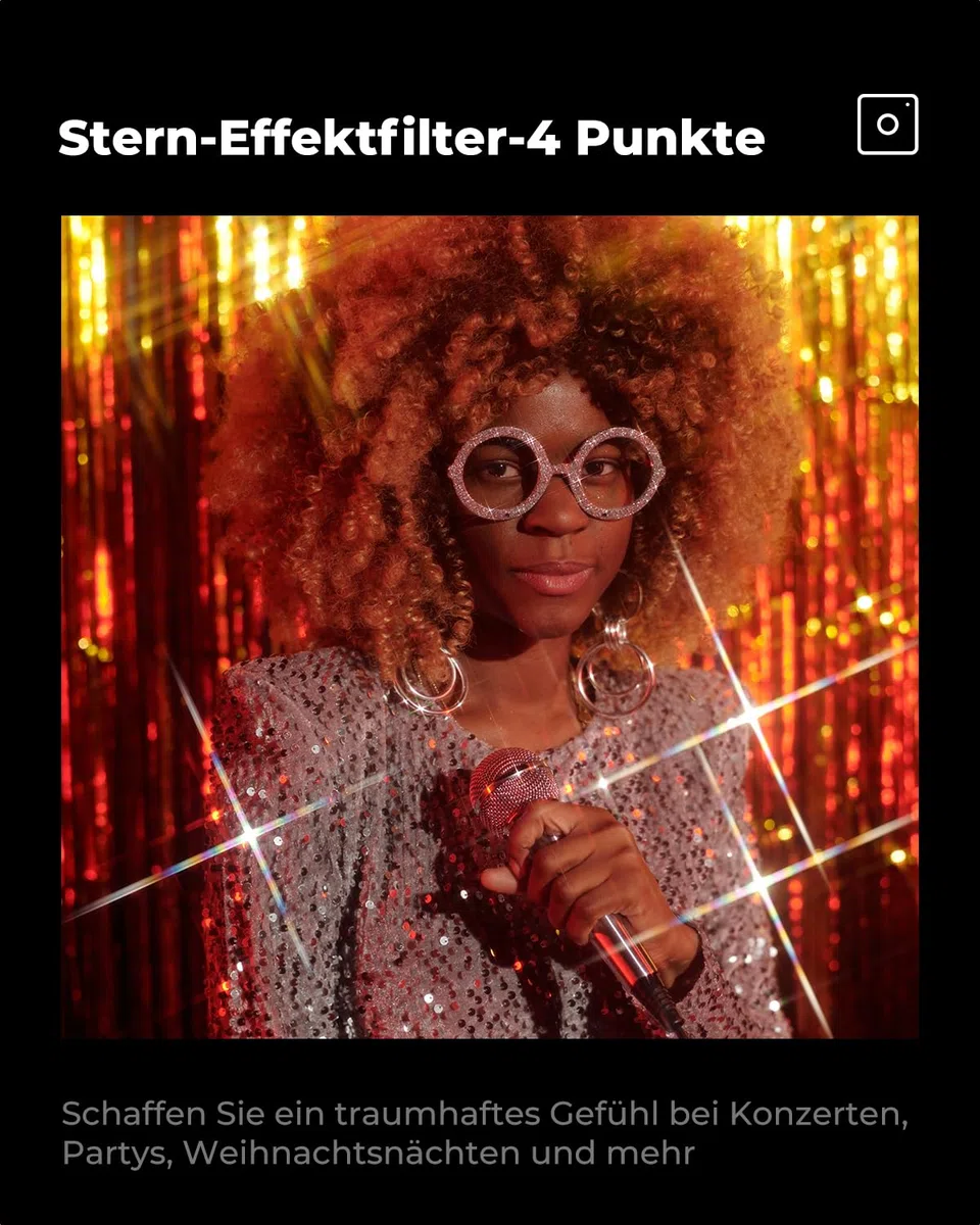 K&F CONCEPT 82mm Sternfilter 4 Punkte, 6 Punkte, 8 Punkte für Sternenlichteffekte (Nano-Klear)