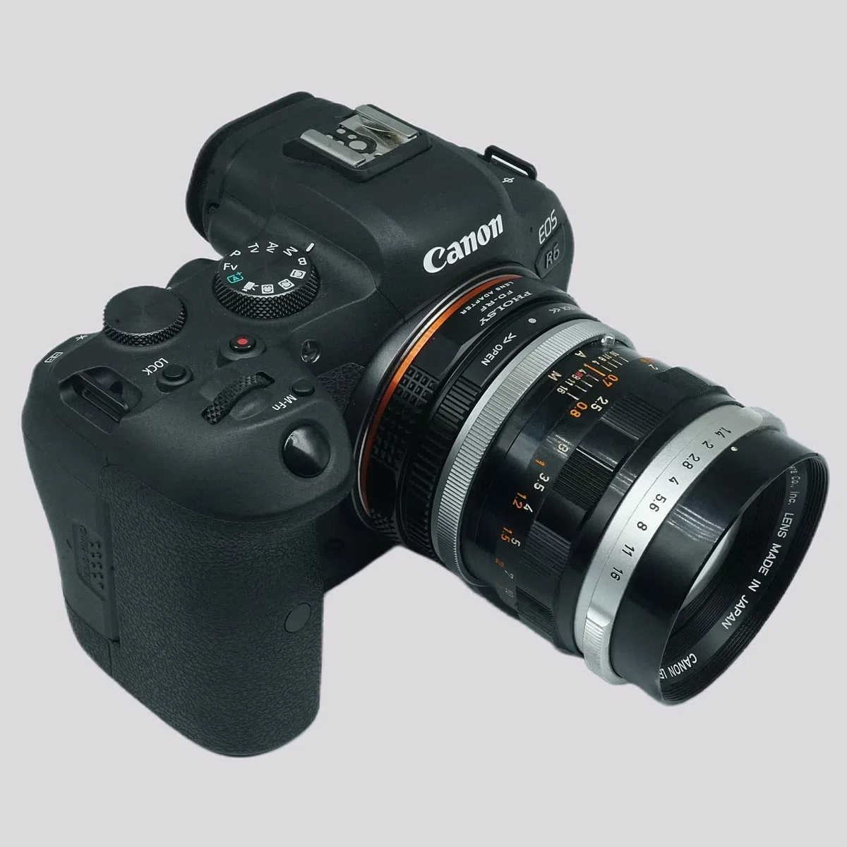 PHOLSY Objektivadapter mit Blendenhebel Manueller Fokus Kompatibel mit Canon FD FL Mount Objektiv auf Canon EOS RF Mount Kameragehäuse, FD auf RF