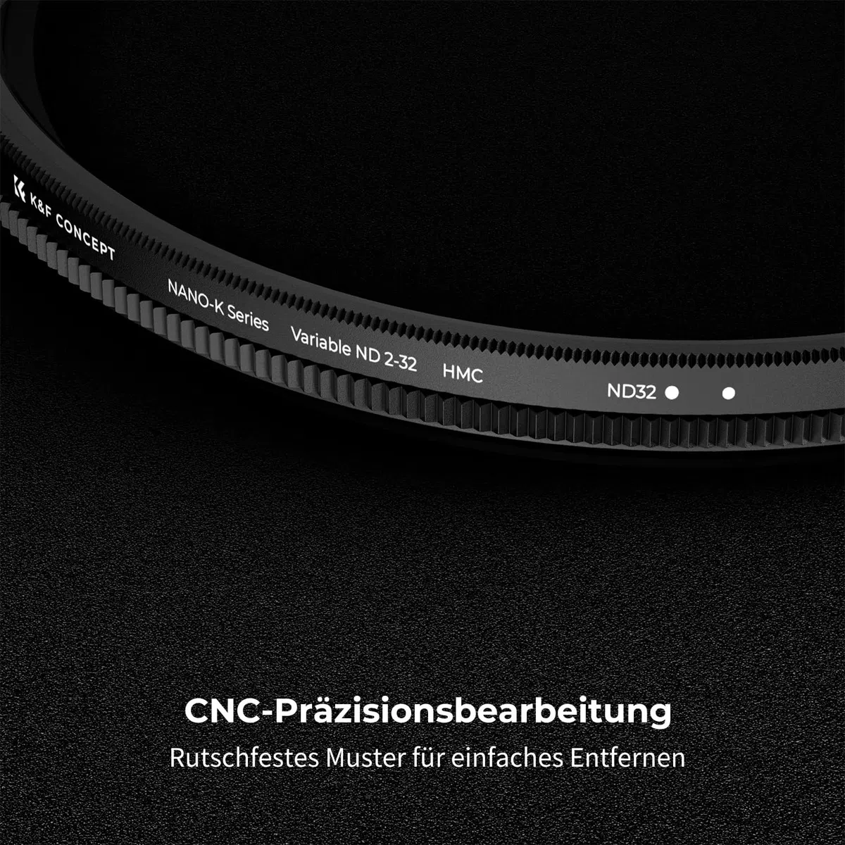K&F CONCEPT Nano-K Serie ND Filter 62mm Variabler Graufilter ND2-32 (1-5 Blendenstufen)