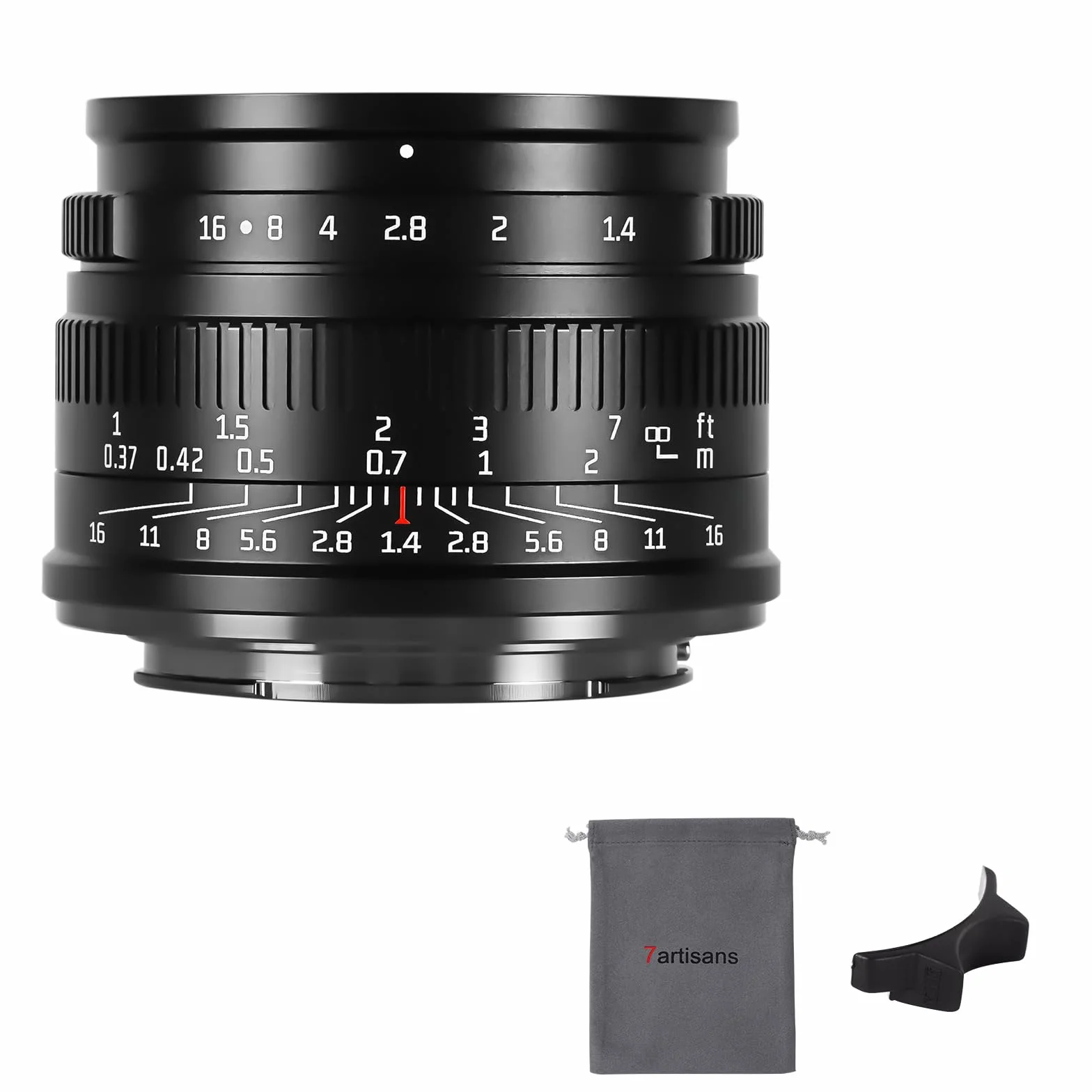 7artisans F1.4 Mark II APS-C Fixed Focus Objektiv mit 35 mm großer Blende für Sony E Mount spiegellose Kameras A6500 A6300 A6100 A6000 A5100 A5000 A9 NEX3N NEX5 NEX5T NEX5R NEX67