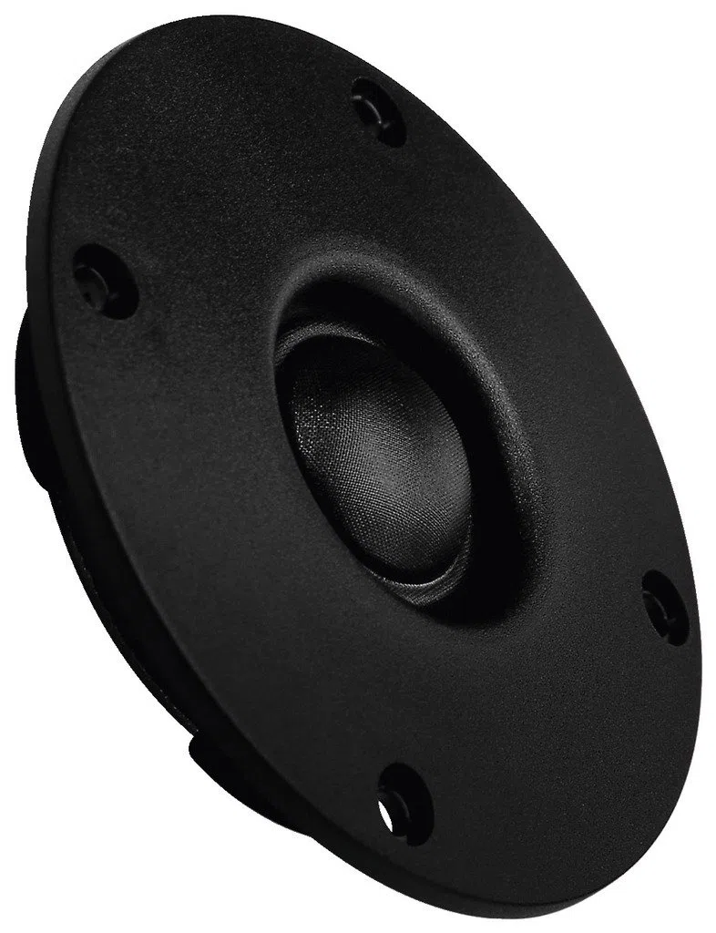 MONACOR DT-107 Hi-Fi-Kalottenhochtöner, runder Hochton-Lautsprecher für den Selbstbau, leistungsstarker Car Tweeter 80 W, 8 Ohm, in Schwarz