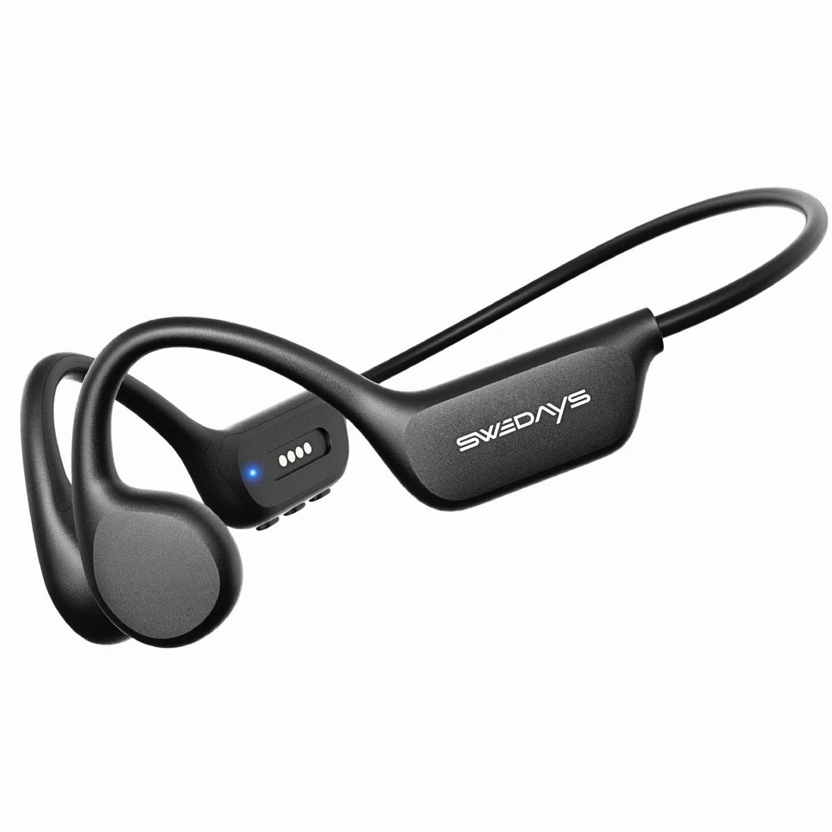 Knochenschall Kopfhörer Schwimmen, Open-Ear kopfhörer Bluetooth 5.4, IP68 Wasserdicht, 32GB Interner Speicher MP3 Player mit Mikrofon,10 Std Spielzeit für Laufen,Radfahren & Gym